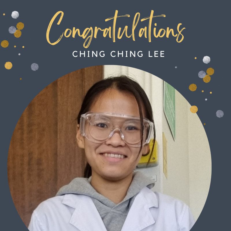 Congratulations to Ching Ching Lee
